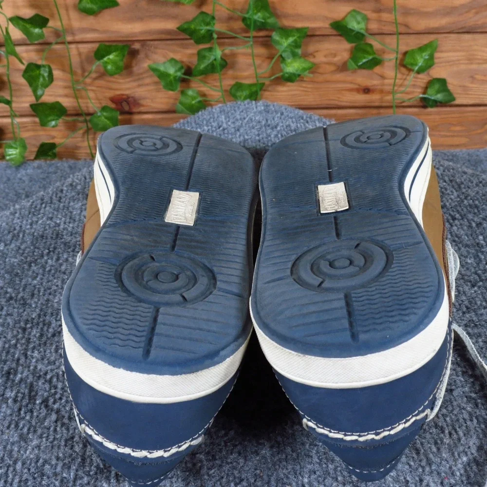 Eastland Avalon Mens Boat Shoes Sz 9 Casual Nautical Loafers‎ Brown Navy Leather